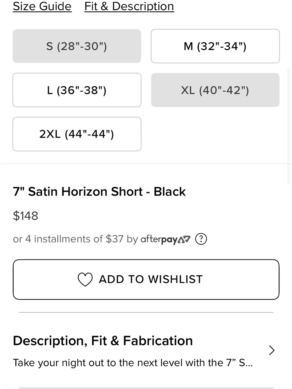 ALO Yoga 7" Satin Horizon Short - Black